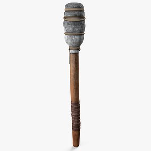 Medieval Wooden Torch 8K PBR Textures