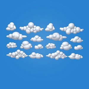 clouds cartoon 04 3D