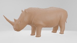 3D Rhinoceros Sculpture