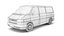 classic 1998 volkswagen transporter 3D model