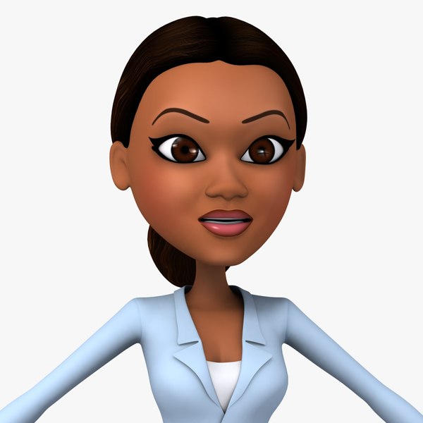 modèle 3D de Femme de bande dessinée 04 afro-américaine - TurboSquid 683537