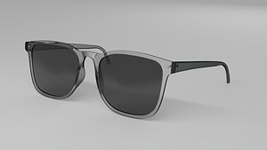 3D model Clear Plastic Sunglasses