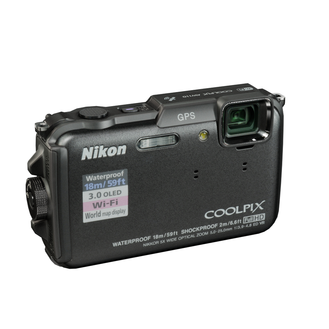 3d Model Nikon Coolpix Aw110 Black