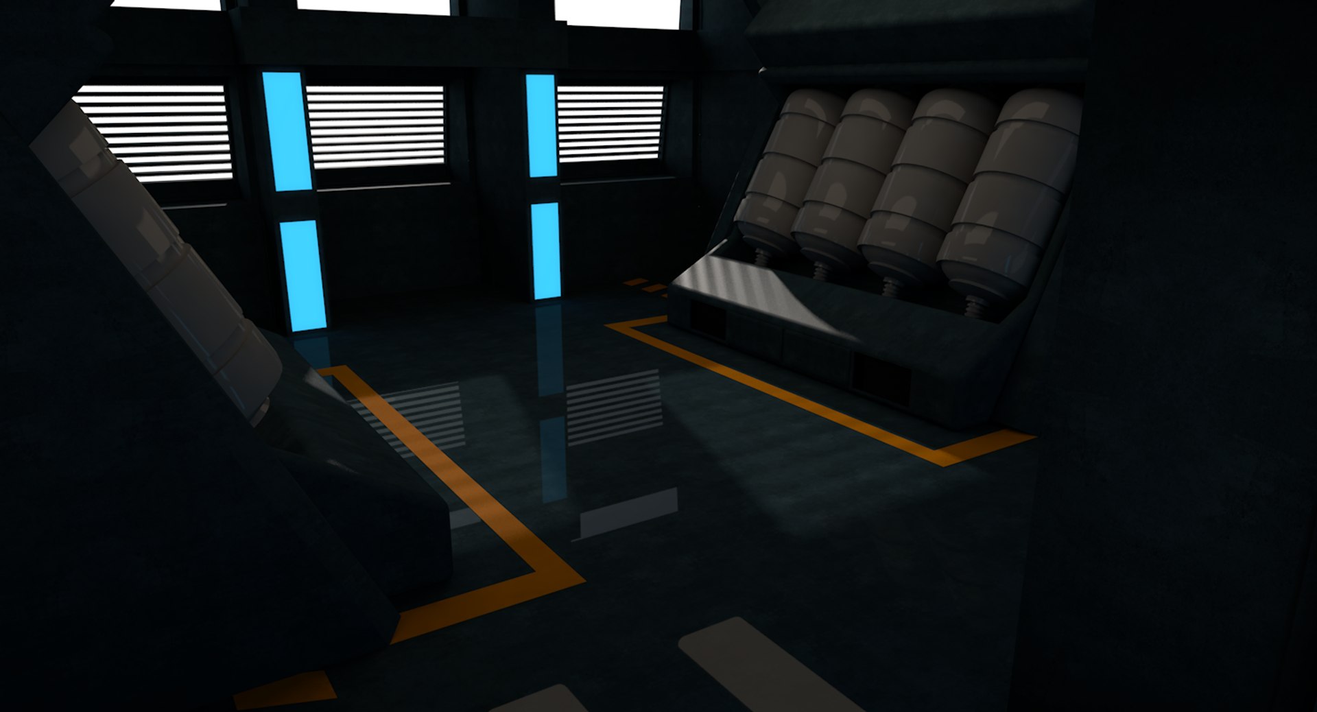 3D Sci Fi Interior Model - TurboSquid 1397566