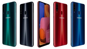 3D Samsung Galaxy A20s All Colors Low Poly