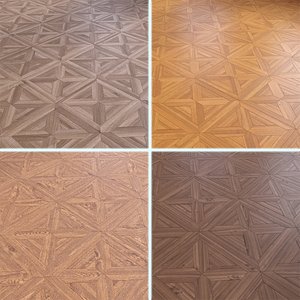 Parquet - Laminate - Wooden floor 4 in 1 3D model
