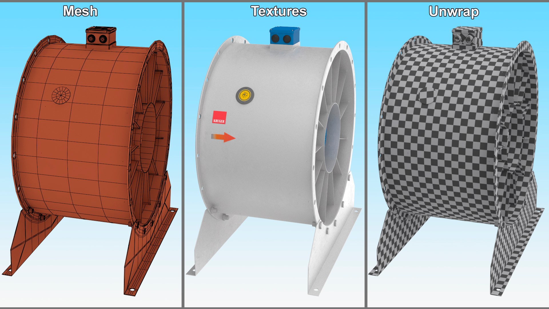 Industrial Axial Fan 3D Model - TurboSquid 2188776