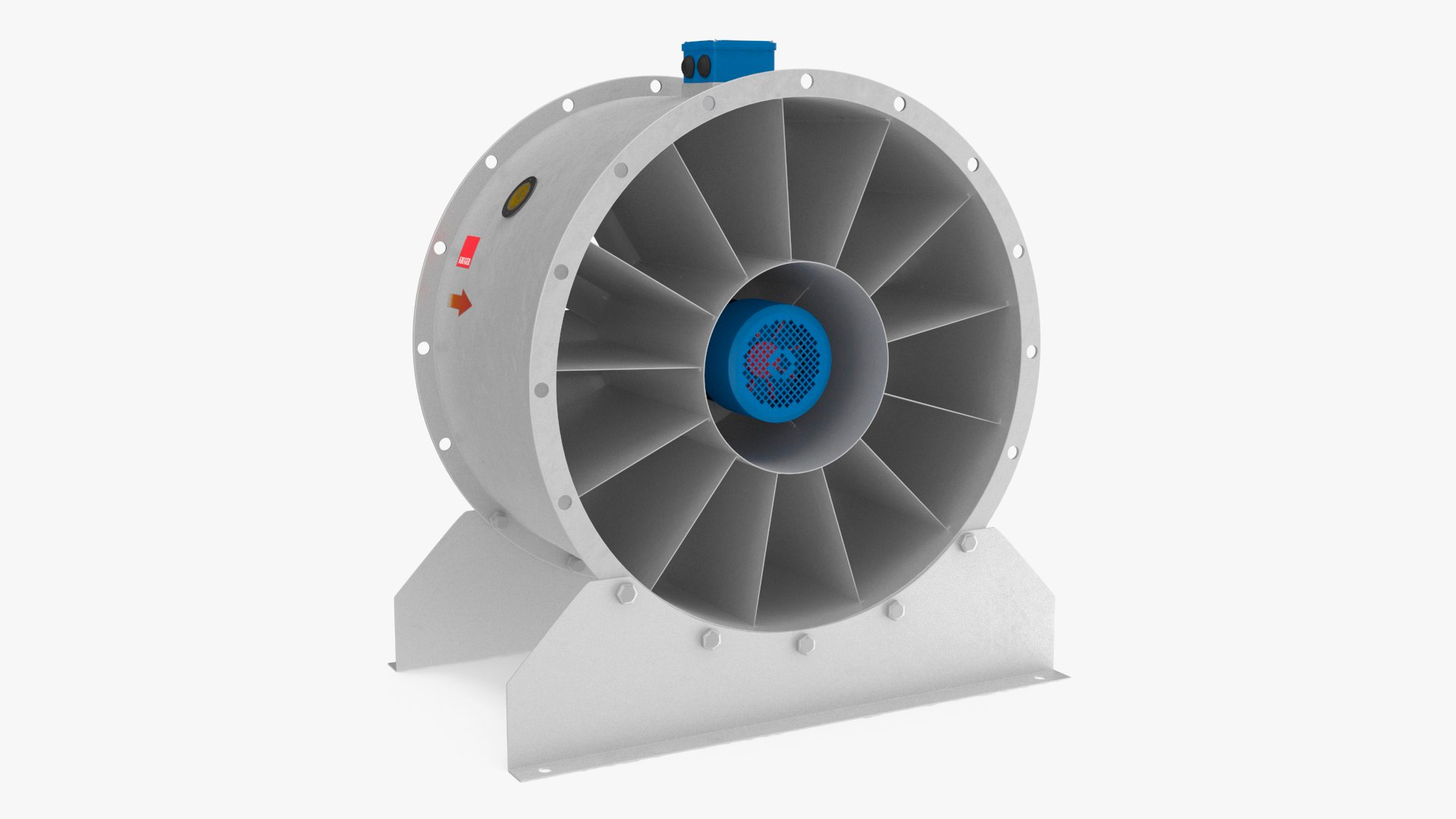 Industrial Axial Fan 3D model preview