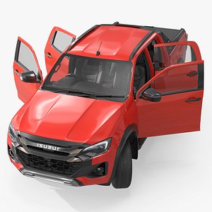 Isuzu D-MAX Double Cab Right-Hand Drive Red Rigged