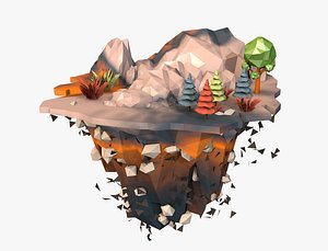 Floating Island Low Poly