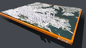 Cityscape Sydney Australia 3D model