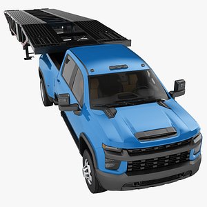Pickup Truck Generic Wedge Trailer 04 3D model