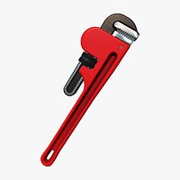 Pipe Wrench low poly and high poly