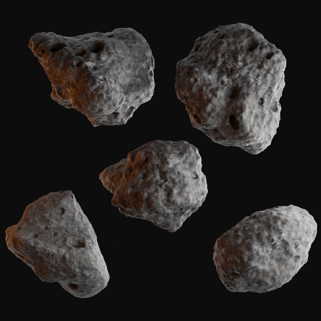 3D Detailed Asteroid Space Rocks High-poly Set 1 - TurboSquid 2101466