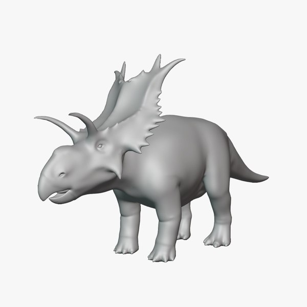 3D Xenoceratops Basemesh Low Poly model