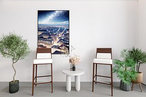 3D Bar Tables chairs chair decoration model