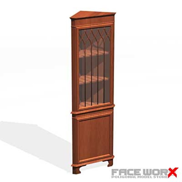 3d model shelf corner