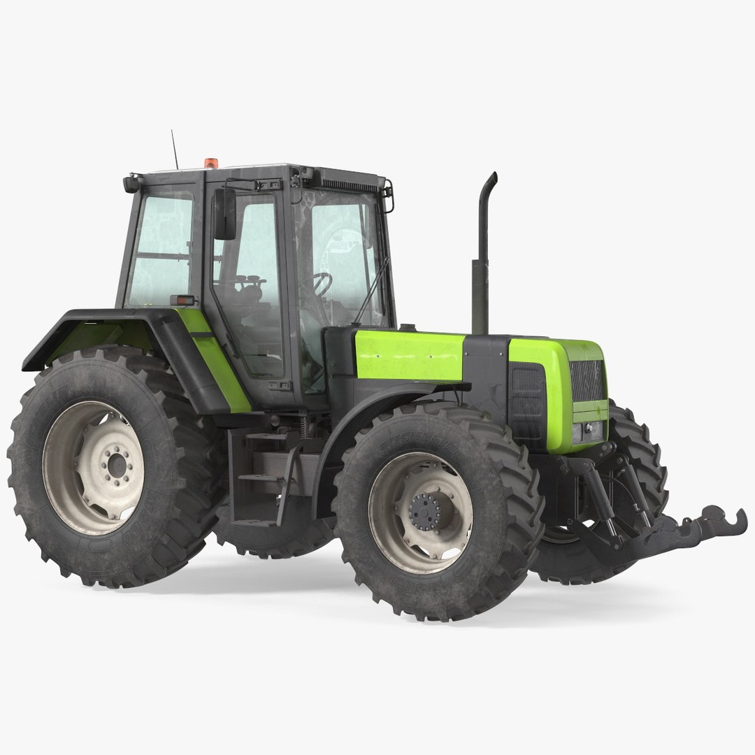 Wheel Tractor Dirty 3D model preview