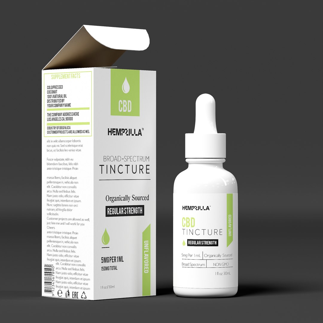 3D Model Hempzilla CBD Unflavored - TurboSquid 2287158