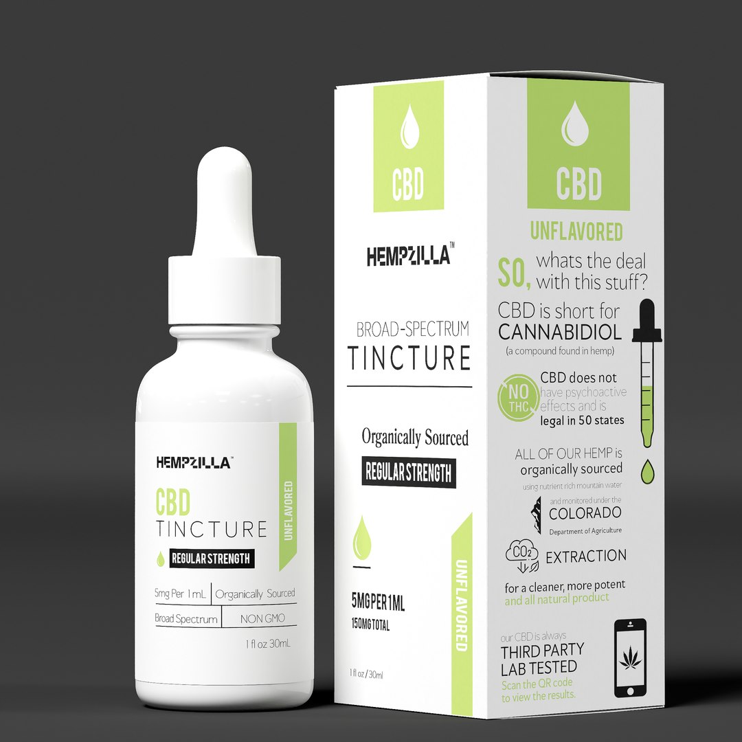 3D Model Hempzilla CBD Unflavored - TurboSquid 2287158