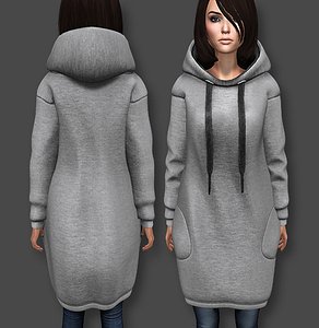 dress hoody 3D model