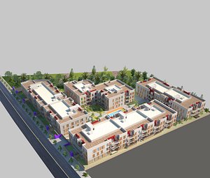 modern building apartment block max