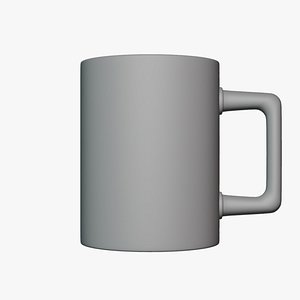 Basic Cup Mug - Geometry Only No Textures No Materials 3D
