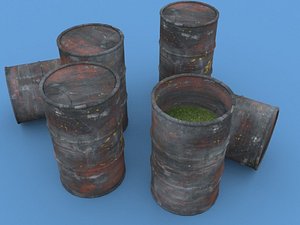 3d model barrel toxic waste