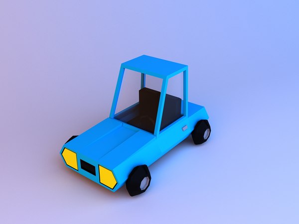 3D Cartoon Car low-poly Low-poly 3D model model