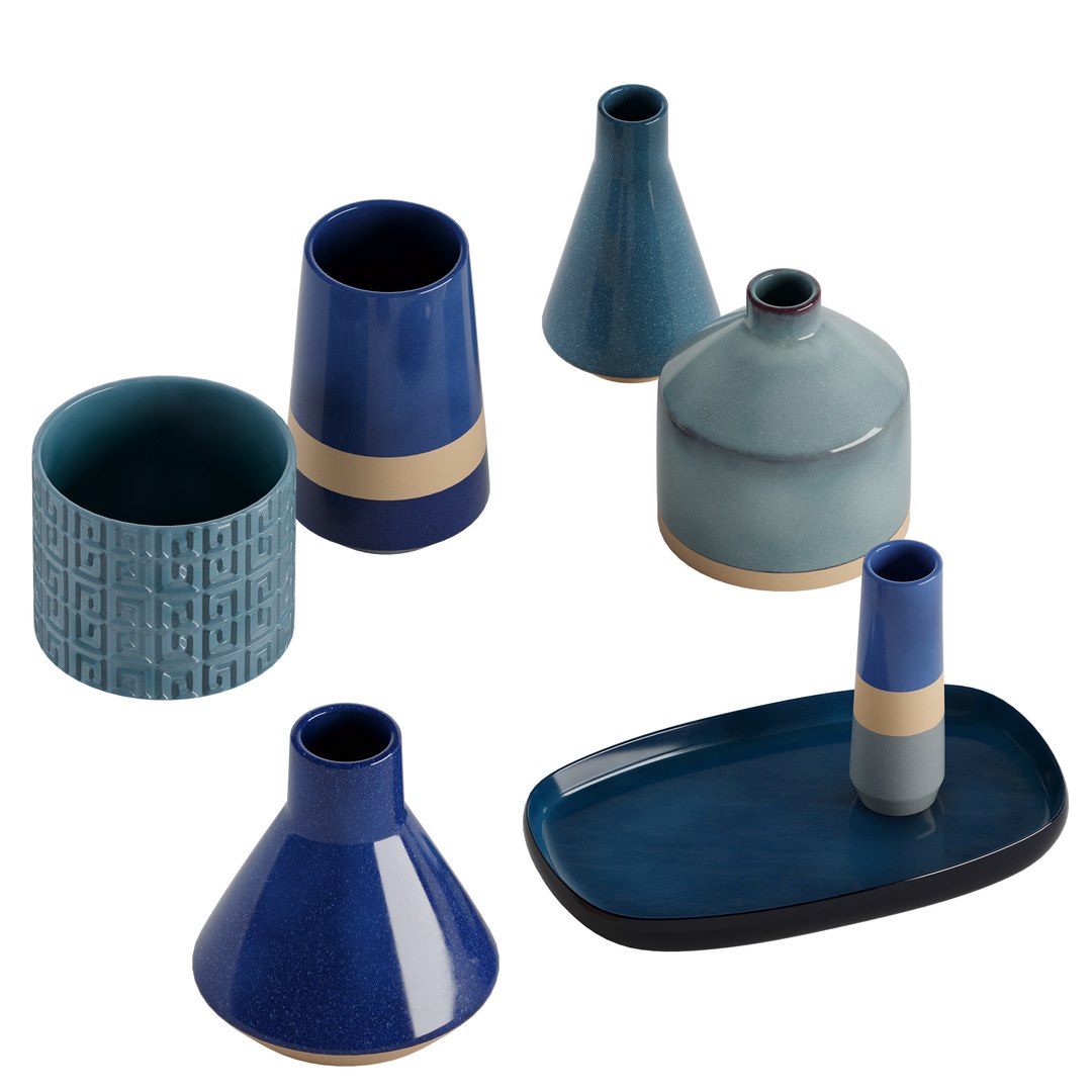 3D Set ceramic vases 2 model - TurboSquid 2159273