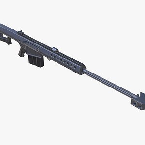 Sniper Rifle M82 Low-poly