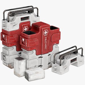 3D Sci-fi Med Kit PBR model