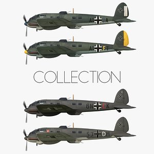 3D heinkel 111 battle britain model
