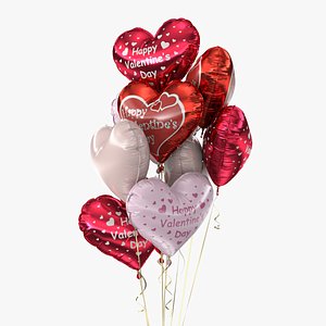 3d realistic bunch balloons