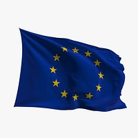 Realistic Animated Flag - Microtexture Rigged - Put your own texture - Def Europe