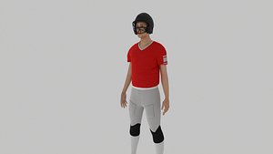 3D American Football Player