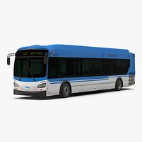 New Flyer Xcelsior XD40 Bus Simple Interior 3D Model