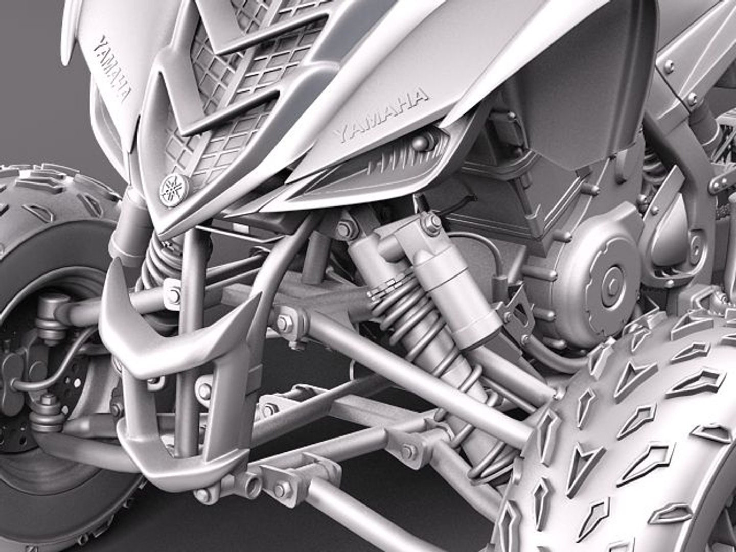 3d yamaha raptor quad