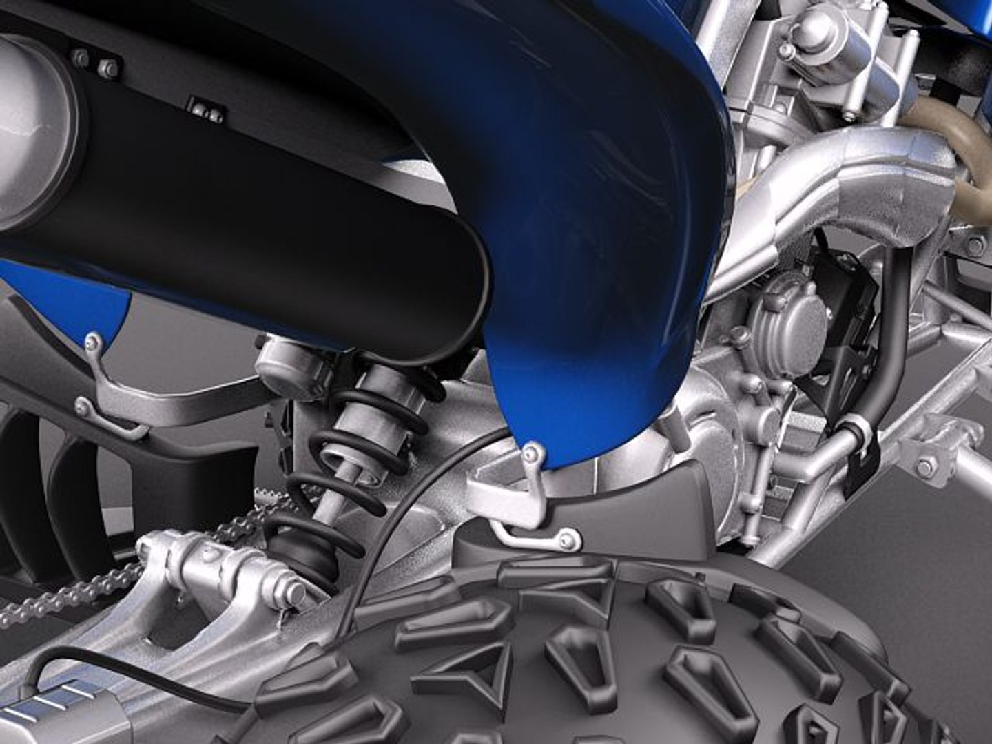 3d yamaha raptor quad