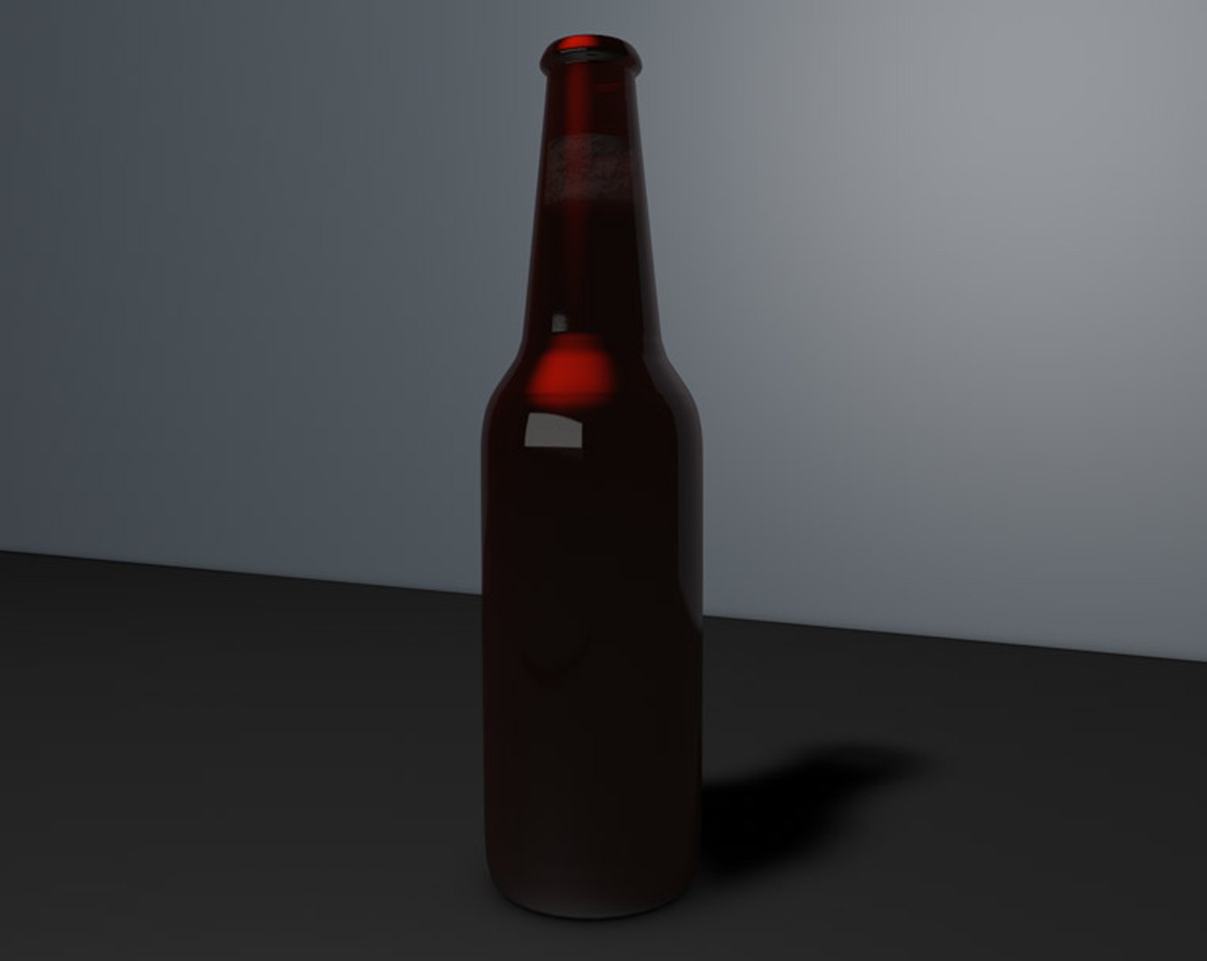 3d beer bottle model