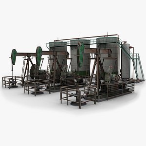 Pumpjack and Oil Tanks