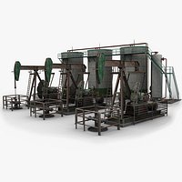 Pumpjack and Oil Tanks