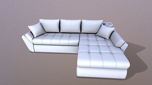 L shape Faux Leather Sofa