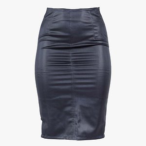Tight Leather Split Pencil Skirt Remastered