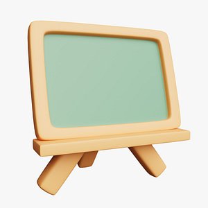 Stylized Teaching Board Illustration 3D model