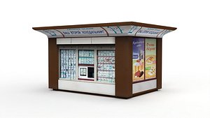 Grocery kiosk 3D model