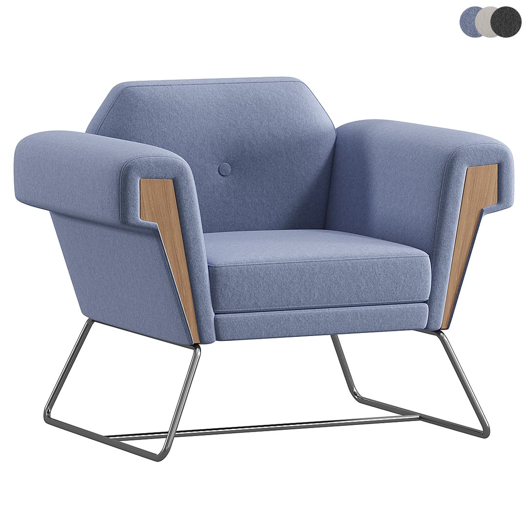 3D Model HOVE CLUB Easy Chair By Liqui Contracts - TurboSquid 2199904