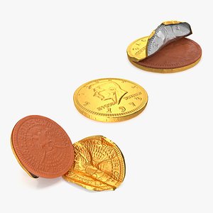Chocolate Coins Collection 3D model