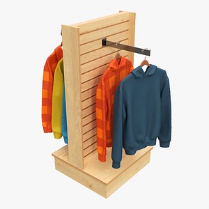 3D model Store T-shaped 2-Way Merchandiser