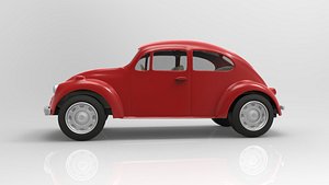 3d model beetle retro vintage